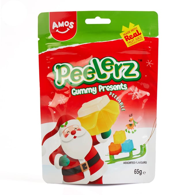 Amos Peelerz Gummy Christmas Presents 65g