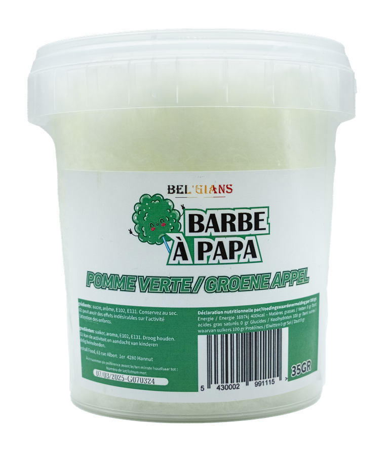 [SS002030] Barbe à Papa Bel'Gians Pomme 35 g