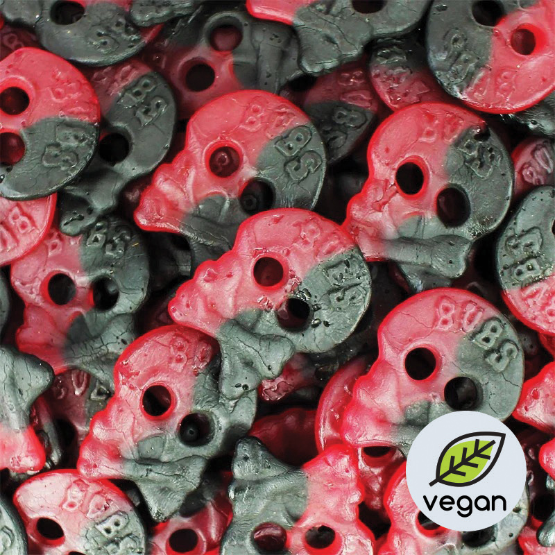 [SS001770] Bubs Raspberry Liquorice Skulls 4 kg