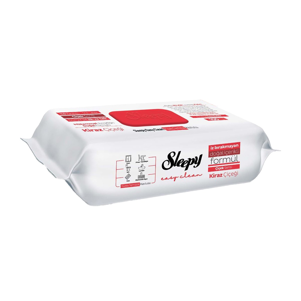 [SS001823] Sleepy Easy Clean Surface Cleaning Towel Cherry Blossom 100 Pack