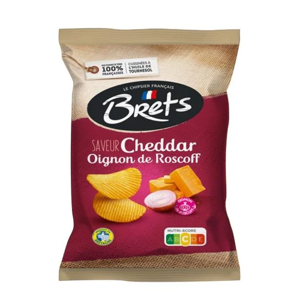 [SS002134] B'rets ondulées saveur Cheddar Oignons de Roscoff 125 g